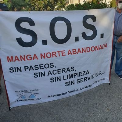 La Manga Norte tb existe. Sin paseos, sin aceras, sin limpieza... Pagamos impuestos como todos. Reclamamos unos servicios dignos. #SosMangaNorte. #SosMarMenor.