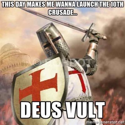 ✝️Micah 7:8✝️”Do not gloat over me, my enemy! Though I have fallen, I will rise. Though I sit in darkness, the LORD will be my light”. DEUS VULT