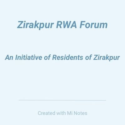 Non political forum of Common Residents @ Zirakpur through which civic issues of the area are taking up. We believe in Work only. RT's are not endorsements.