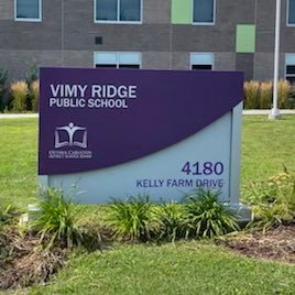 Vimy Ridge Public School, located in Findlay Creek, offers an English and French Immersion program for JK to Grade 8 students. Home of the Raptors!