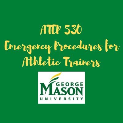 gmuatep530's profile picture. Content for George Mason University ATEP 530 Class Emergency Care for Athletic Trainers- run by Dr. Heather Murphy