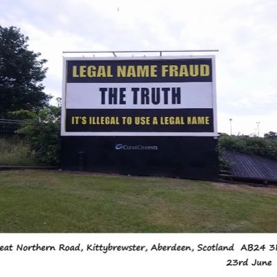 IT'S ILLEGAL TO USE A LEGAL NAME #TruthBillboards #TruthJustIs= Read/Share #Saviour #GiftOfTruth #TheEscapeClause #BCCRSS @ https://t.co/SeggKjBmTT