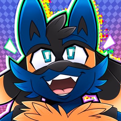 A blue dog on the internet (yeah yeah I know, super original), 24y/o, 🇺🇸, dating a cute argonian, pfp by @DavidToons_, 🔞, banner by @ShepGoesBlep