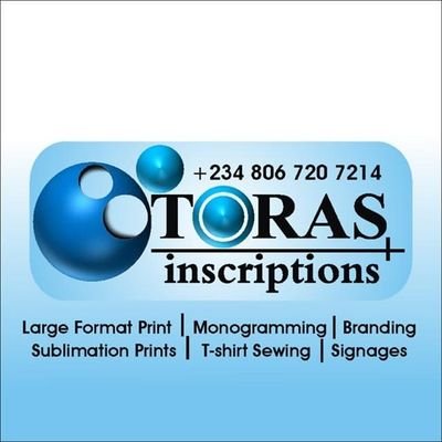TORAS_INSCRIPT's profile picture. Toras Inscriptions Official Page. We specialize in all kind of Printing works, Branding, Signages and Outdoor Media.