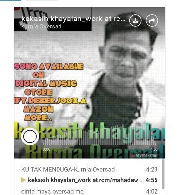 KurniaOversadMe's profile picture. Sing song writters ujung kulon ID etc call fb kurnia Oversad email kurniasaderzz@gmail.com call wa +6283134291617