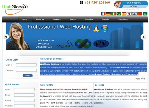 webglobex's profile picture. WEBGLOBEX SOLUTIONS OFFSHORE WEB DESIGN AND WEB DEVELOPEMENT COMPANY. We are a team of very ambitious and enthusiastic professionals.