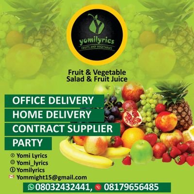 We provide a healthy organic fruit juice,fruit salad,raw fruits and vegetables .We at your service at any time and supplying within  ibadan and neighboring stat