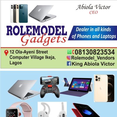 Rolemodelgadget's profile picture. ibuy isell and iswap all types of iPhones and computer 💻 📱 RC 3731062        0727317086    Rolemodel Gadgets                   Gtb