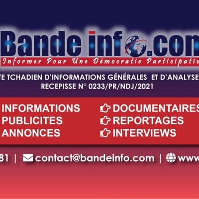 Site web Tchadien d'informations générales et d'analyses légalement constitué en 2021.