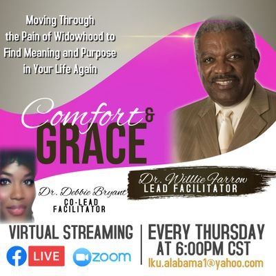 Comfort and GRACE Widows Group was designed to be a resource to provide support for leaders, pastors, Apostle, males or females who have loss their spouse