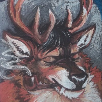 Male deer with a pipe | SzPD | Depressive | Aroace | Taken my hon 🏳️‍🌈
Traditional artist & crafter 
https://t.co/r9o9nDfzV7
Comms open