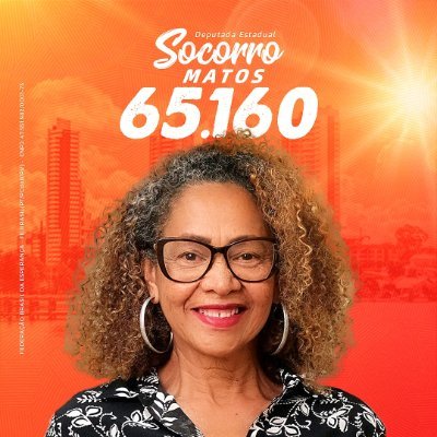 SocorroMatos65's profile picture. Candidata Deputada Estadual 6️⃣5️⃣1️⃣6️⃣0️⃣
Bacharel em Direito ⚖️
PCdoB/MS ☭
Presidenta da Unegro/MS ✊🏾
Coordenadora do Sarau das Moreninhas 🎤