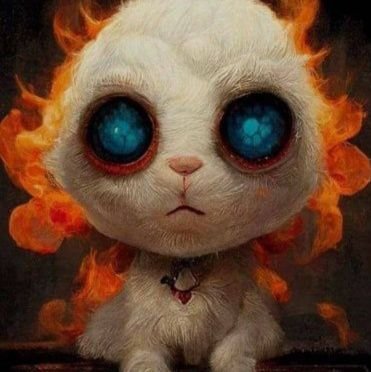 fluffy & restless totem animal-ghost that goes quietly and plays with fire
