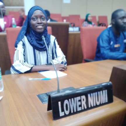 Deputy speaker at National Youth parliament -The Gambia -NBR
Lower nuimi constituency youth parliamentarian