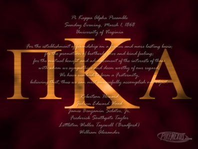 Pi Kappa Alpha's members strive to be Scholars, Leaders, Athletes, and Gentlemen, and they seek excellence in everything they do.