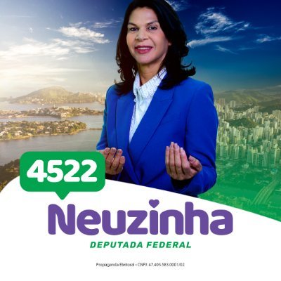 🚀Candidata a Deputada Federal
💚VOTE: 4522
🤵🏻‍♀️5x eleita a única vereadora mulher de Vitória
✒️Ex-Secretária de Direitos Humanos e Trabalho de Vitória