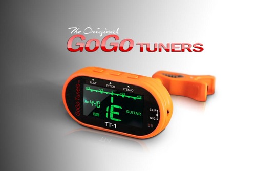 GoGo makes products for electric and acoustic instruments including clip-on, pedal & keychain tuners. Use our tuners, it's bad when you're out of tune.
