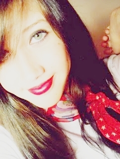 Julia, 15 years old, green eyes, black hair, thin and red lipstick model photo