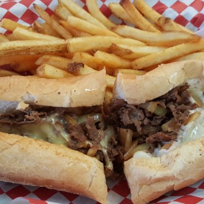 I put the cheese in cheesesteaks.