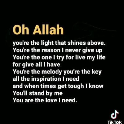 Allah is my strength he alone is worthy to be praise