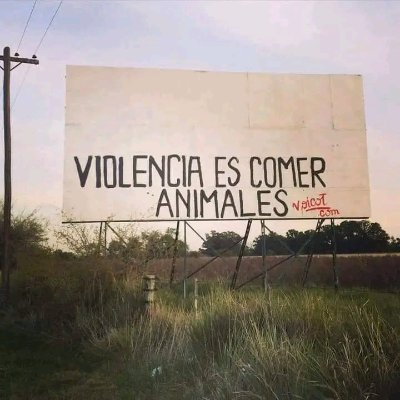 Ni vacas en los platos ni toros en las plazas. LIBERACIÓN ANIMAL. Violencia es comer animales. sígueme y te sigo