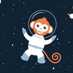 A monkey in space

( maybe late from information taking too long to reach )