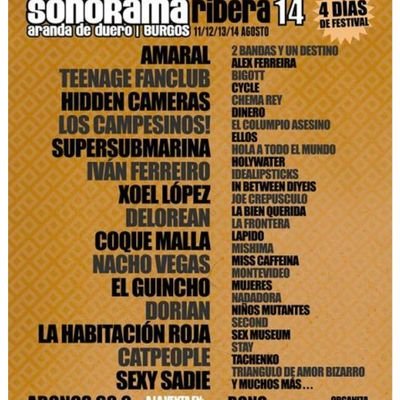 Recopilación de Setlist a lo largo de los 25 años de vida del Sonorama Ribera!