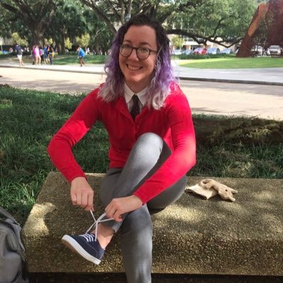 LSU Theatre Phd, knitter, cat video enthusiast. she/her