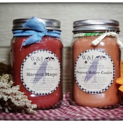 Hand-poured Candles & Wax melts. Over 300 scents in stock. 
Visit us at:
104 village drive. Suite 10.
Greeneville, TN 37745
423-787-0645
Tuesday-Saturday 10-5