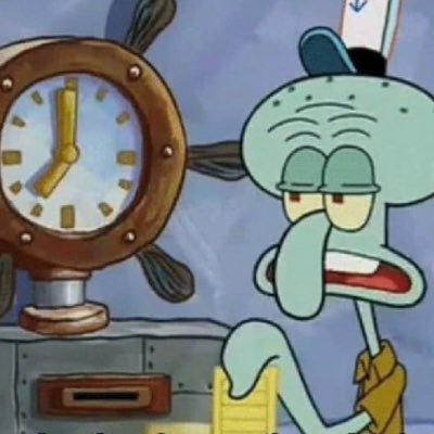 AnotherNickeI's profile picture. How does Squidward always start his day?- Every morning (Works Around Eastern Time)