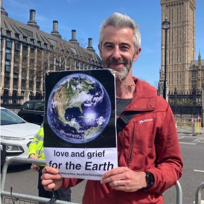 Part of the Earth Vigil sitting outside Parliament on Wednesdays. Video maker. Runner.