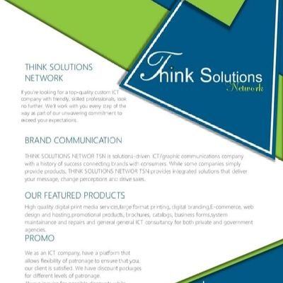 Thinksolutions0's profile picture. We are a digital community focused on all aspects of digital services such as print media,  Web design and hosting,  digital branding and marketing&logistics