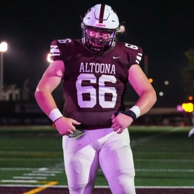 Altoona Area High School ‘24| Football/Wrestler|6’2 270|#66 C|3.1 GPA|All-Conference HM| 1st Team All County Selection| NCAA ID#2301767575|