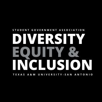 tamusaDEI's profile picture. Diversity, Equity, & Inclusion is a committee under A&M-SA’s Student Government promoting equity and inclusion excellence within the university.