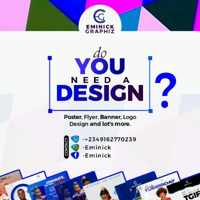 Am immanuel
A graphics designer
An electrician
And a media operator