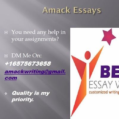 We offer help in essays, assignments, exams, online classes, thesis and discussions in various fields. DM or Whatsapp +1657-567-3658
https://t.co/z5qLmHoi49