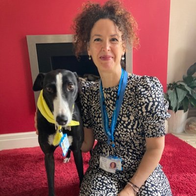 On the other end of the lead to the gorgeous Ellie greyhound, Pets As Therapy dog 🐾
https://t.co/8nINIBOdfp