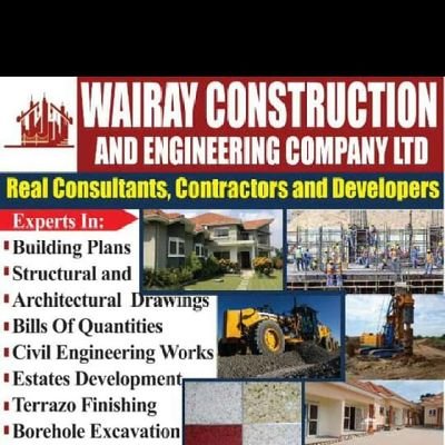 WAIRAY CONSTRUCTION AND ENGINEERING COMPANY LIMITED is the company limited by shares registered in Uganda with URSB and PPDA.We have qualified Engineers.