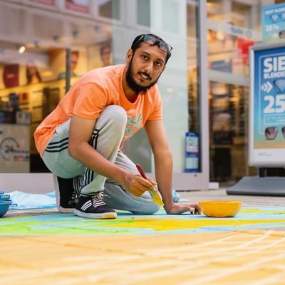 Pioneer of 3D / Anamorphic Street Art in Pakistan | Manchester United |