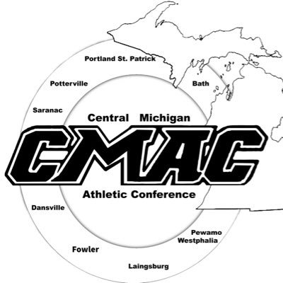 Official Central Michigan Athletic Conference Page. Bath, Dansville, Fowler,  Laingsburg, Pewamo-Westphalia, Portland St. Pats, Potterville, Saranac