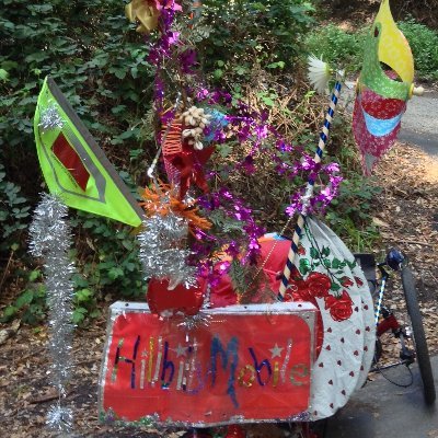 Born again Eco-Hillbilly 20+ years #SantaCruzMountains CA USA #SantaCruzCounty c. 95041 95018 prev. 95033. 

Pedal powered #Hillbillymobile #RecumbentTricycle