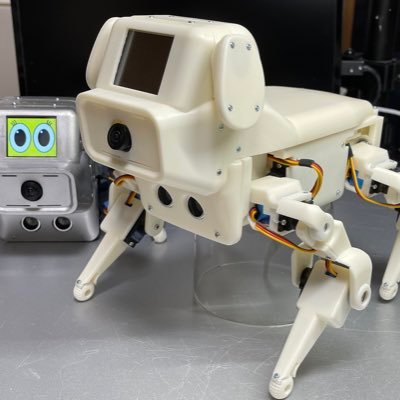mi2y_love's profile picture. 4足歩行ロボットを作っています。名前はSpotpico 4代目、漸く良い感じになってきました。