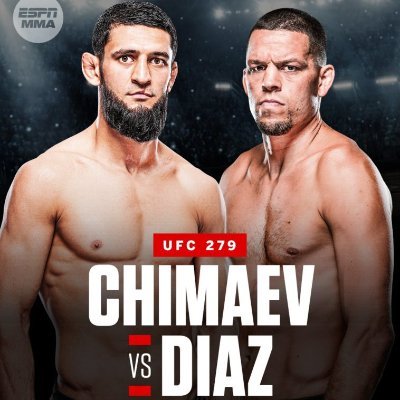 Welterweights Khamzat Chimaev and Nate Diaz face off at UFC 279, broadcast from T-Mobile Arena in Las Vegas at 10 p.m. ET / 7 p.m. PT on September 10, 2022. Her