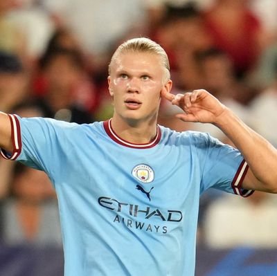 The prolific Norwegian footballer wearing Man City’s no. 9️⃣ shirt. ⇾ Parody Account.