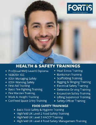 OCCUPATIONAL HEALTH AND SAFETY MANAGEMENT, OSHA, NEBOSH, IOSH, DEFENSIVE DRIVING, NATIONAL SAFETY COUNCIL, MFA, ASHI, CIEH, NVQs, ENVIRONMENTAL MANAGEMENT, AUDI