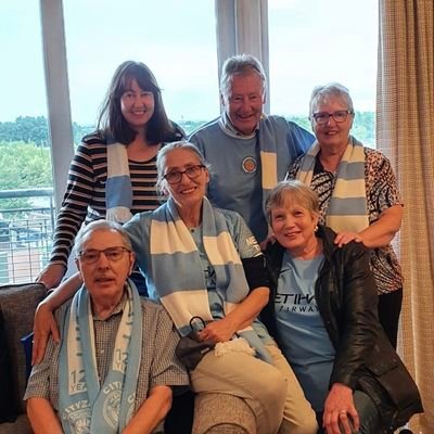 MCFC supporting OAP been with them through thick and thin and even thinner, hoping for good times to return and eventually they did -  East Stand level 3 .