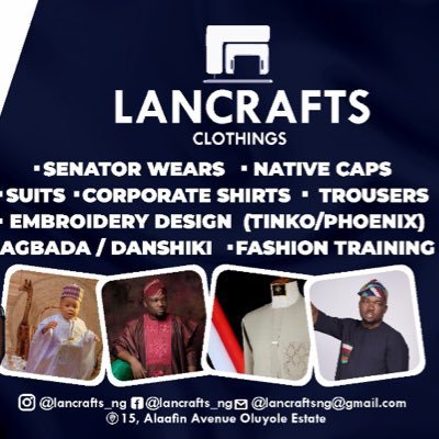 Lancrafts_ng's profile picture. Men's Bespoke Kaftan, Agbada, Shirts, Trousers and Jackets