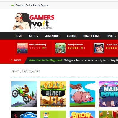 Welcome to gamersvolt, here you can play free arcada games and more. Check our website