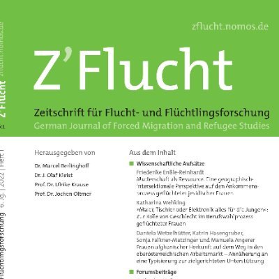 Zeitschrift für Flucht- und Flüchtlingsforschung / German Journal of Forced Migration and Refugee Studies https://t.co/IhrrtWyLDI