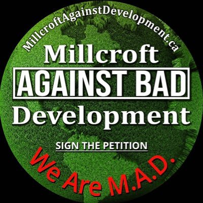 M.A.D. consists of Millcroft community members aiming to preserve the existing Millcroft golf course & retain its zoning of Zone 01 – Open Space.